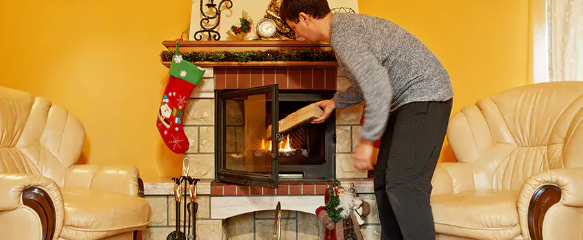 Rusted Metal Fireplace Restoration in Woodlawn, Virginia